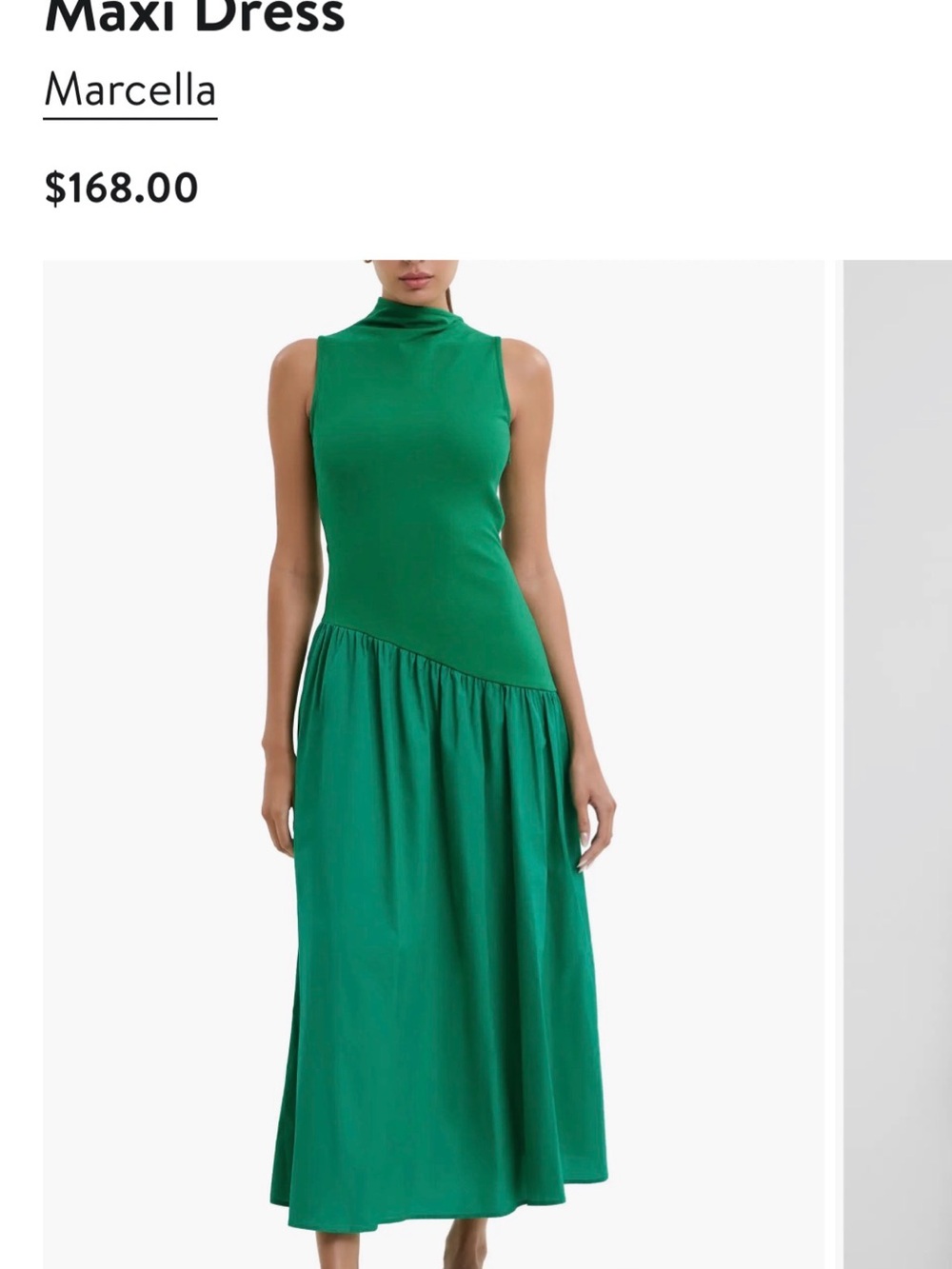 Marcella Green Maxi Dress